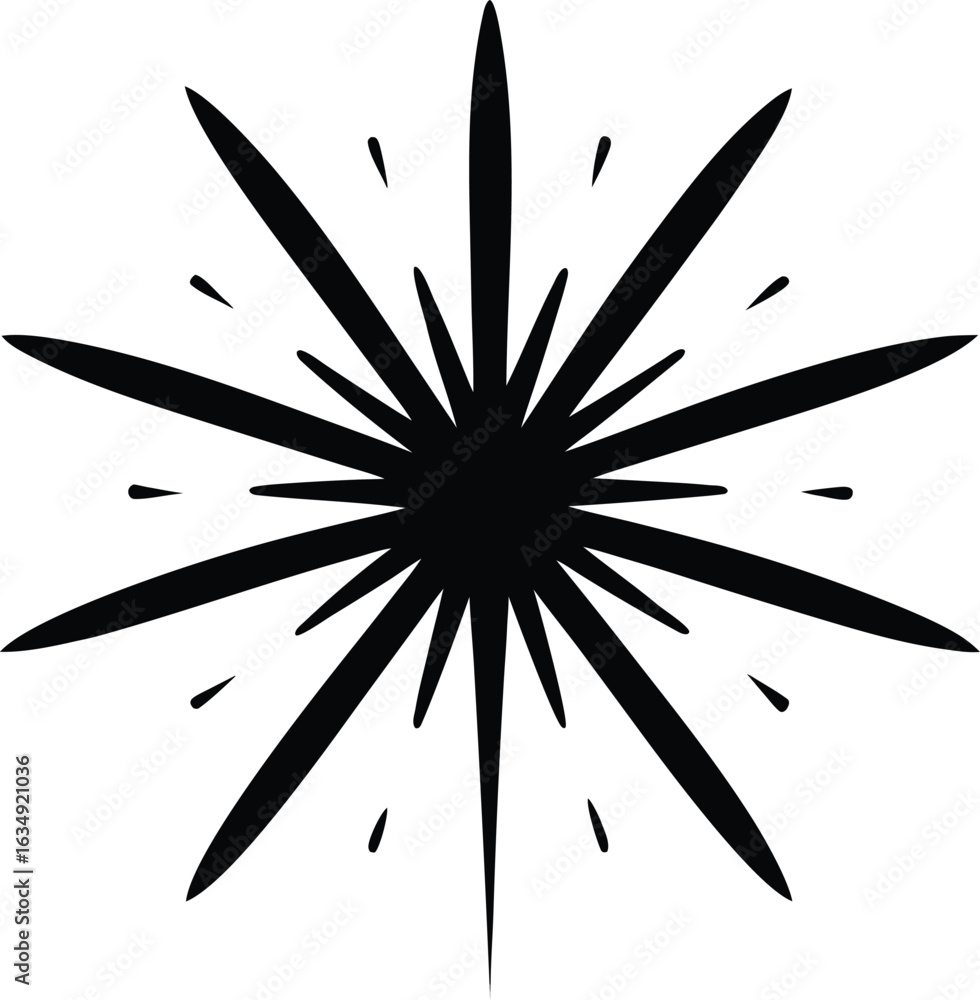 Obraz premium A black and white picture of a star with a star on it