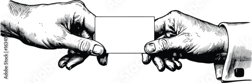 Hands holding card business card mockup presentation design