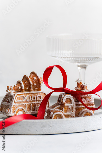 Wallpaper Mural Festive gingerbread creations with ribbon detail Torontodigital.ca