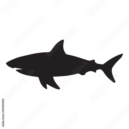 Shark Silhouettes Vector – Ocean Predator Icons for Marine Graphic Design

