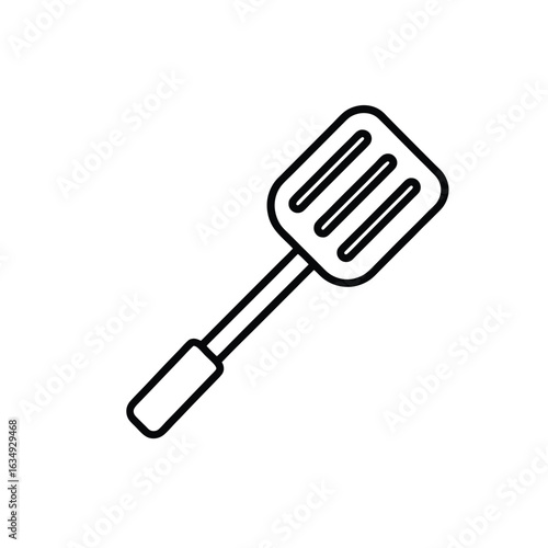 singel  spatula outline icon on white background