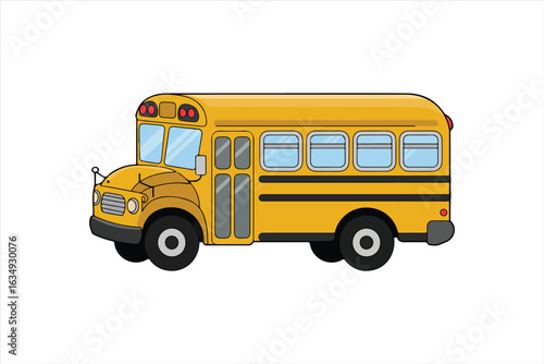 school bus isolated on white