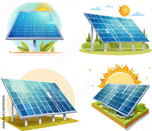 Solar Panels for Sustainable Green Energy Production.