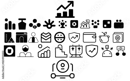 Branding icon set. Containing marketing, product, design, logo, social media, advertising and loyal customers icons. Icon collection.
