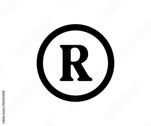 Registered trademark icon. Copyright mark symbol icon. Copyright mark symbol icon. Intellectual property sign vector design and illustration.
