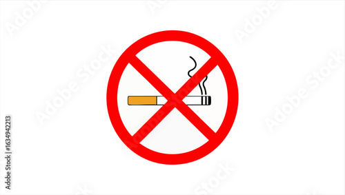 Cigarette forbidden area icon sign vector