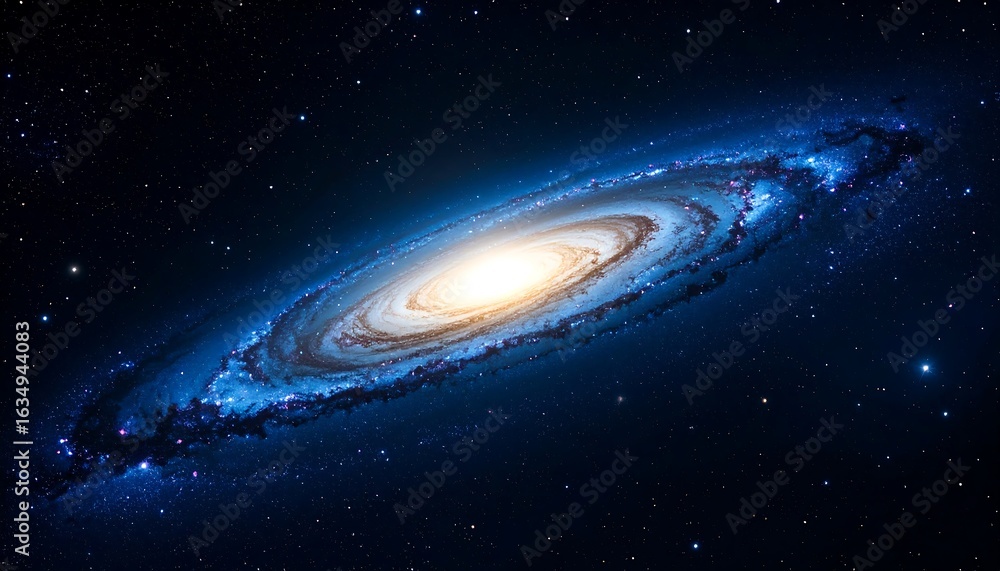 Naklejka premium Spiral galaxy in deep space (9)