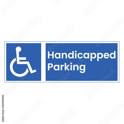 Accessible Icon Wheelchair Symbol in Blue and White