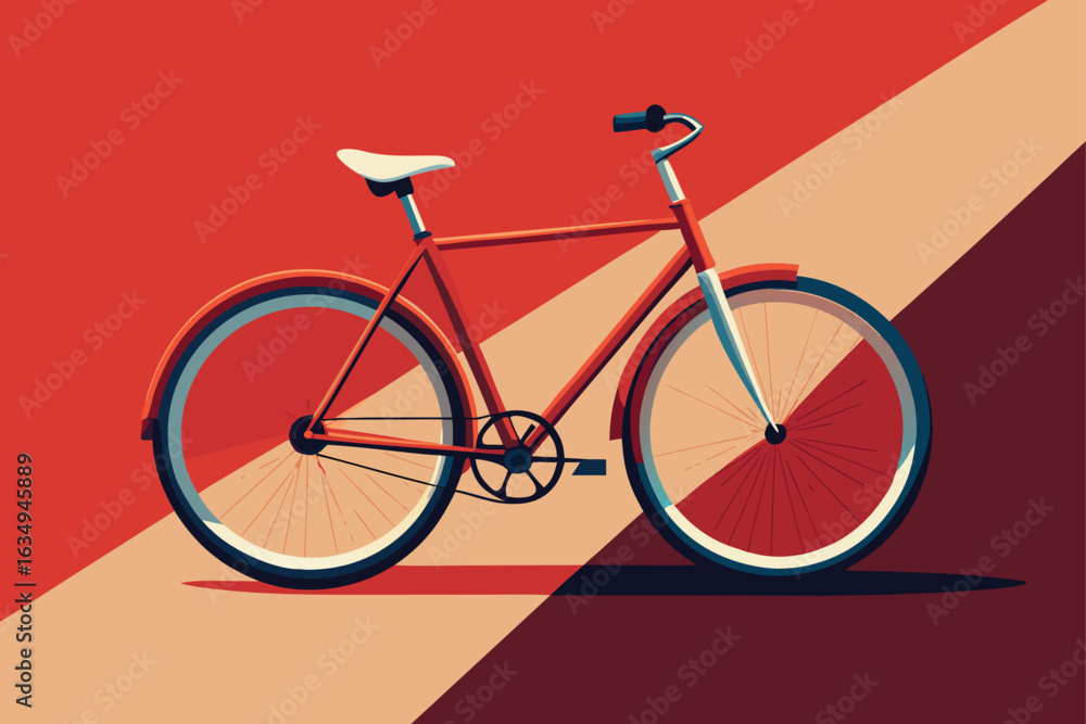 Fototapeta premium bicycle on the wall