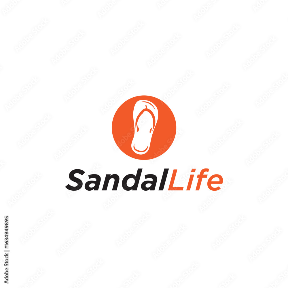 Obraz premium Sandal Life Logo Vector Symbols