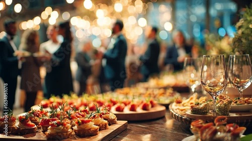 Elegant Cocktail Party: Appetizers and Festive Atmosphere