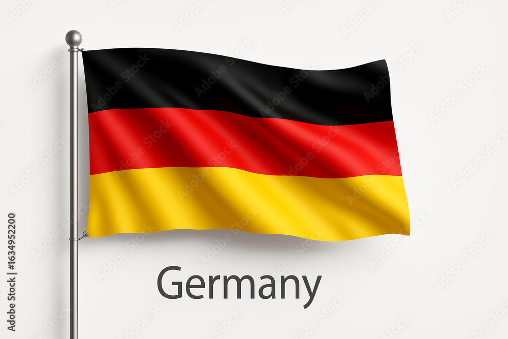 Obraz premium Germany National Flag with Fabric Texture – High-Resolution Illustration