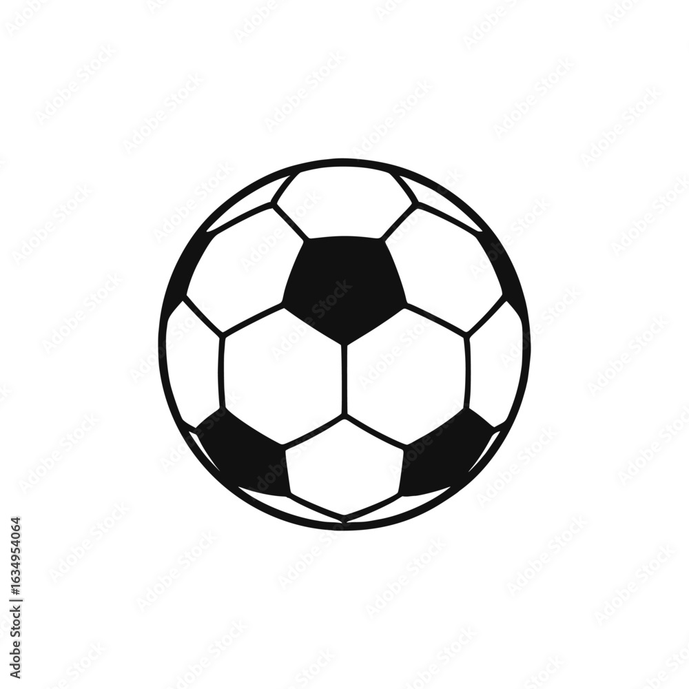 Soccer Ball Black and White Icon Soccer Ball Black and White Icon