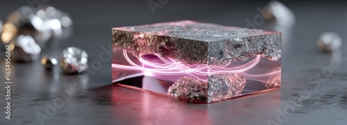 Conceptual design of praseodymium-neodymium alloy prism and strong magnet block