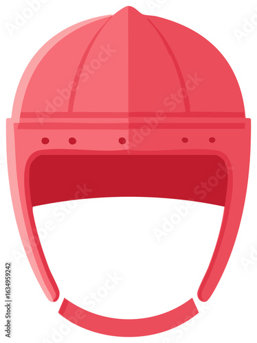 Stylized Red Roman Centurion Helmet with a Facemask