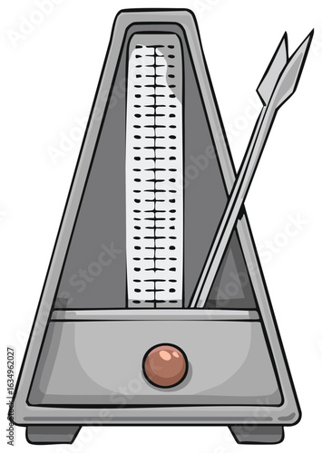 Traditional Metronome for Musical Tempo and Beat Practice Illustration