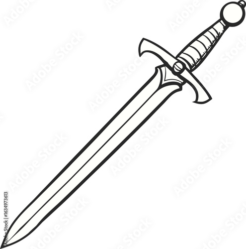 vector illustration of a sword