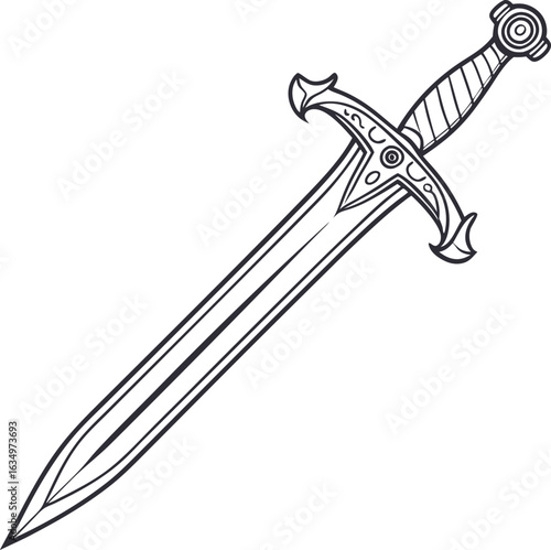 vector illustration of a sword