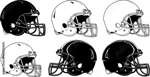 American Football Helmets Protective Gear Sport Equipment	