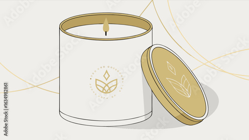 Luxury scented candle with lid for aromatherapy and home decor perfect for relaxation and gifting ideas