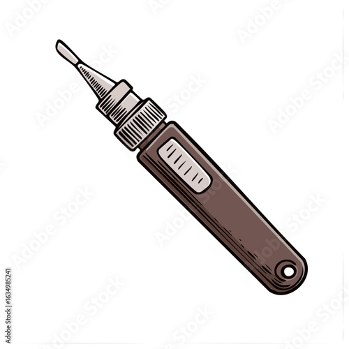 Hand Drawn Soldering Iron Tool Illustration for Electronics and Craft Projects
