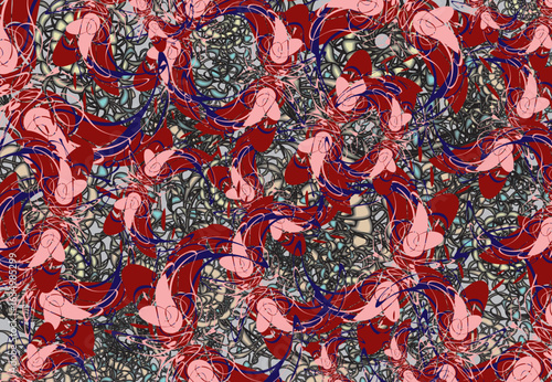 Floral and butterfly backdrop for textiles or prints. Bright tropical motifs for fashion trends, business concepts, covers, interior solutions, tiles, dynamic posters, invitation cards, etc. Vector