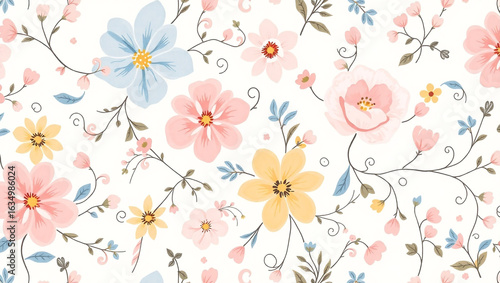 Wallpaper Mural Intricate abstract floral seamless pattern feature Torontodigital.ca