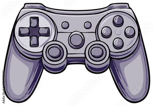Modern Video Game Controller Illustration for Gaming and Entertainment Concepts