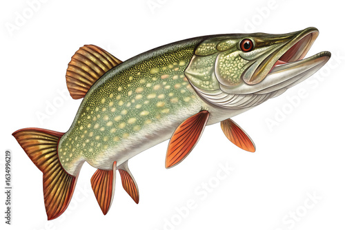 Northern Pike Fish  On AI generated by PNG
