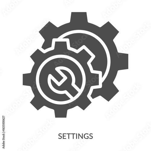Settings Icon Line Style. Design Vector Illustration