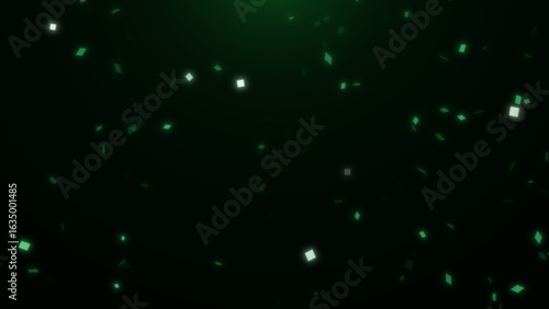 Wallpaper Mural Green confetti on an black background. Particles glitter shimmers and sparkles in light. Festive background for holiday, birthday, wedding, party, new year Torontodigital.ca