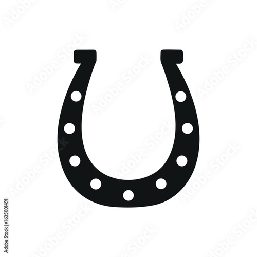 Western Horseshoe Silhouette – Stock Clipart for Rodeo & Ranch Decor