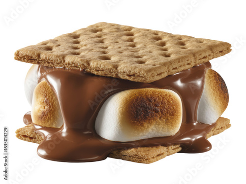 Melted Chocolate and Toasted Marshmallow S’more Sandwich
