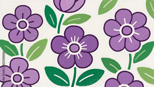 Purple flowers amidst green leaves in nature