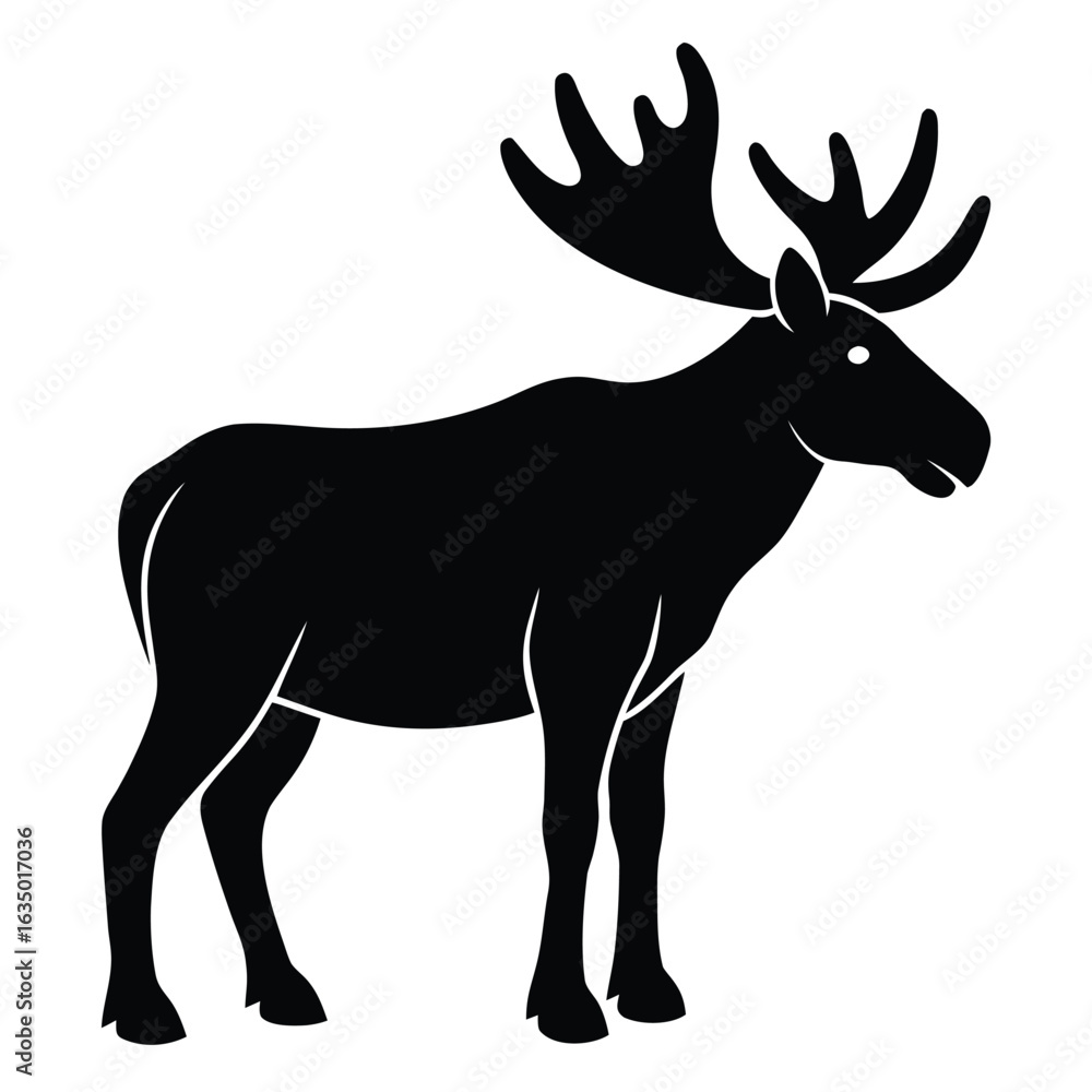 Obraz premium moose vector icon