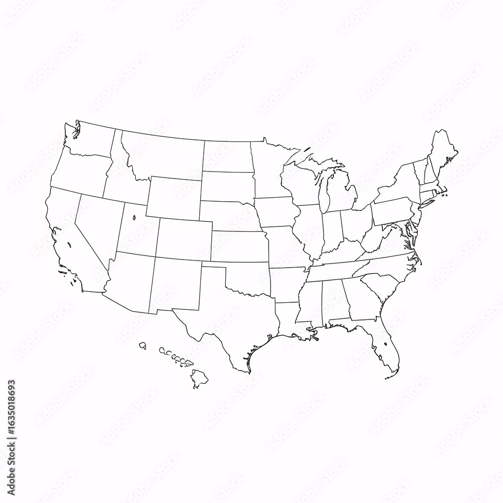Fototapeta premium United States of America map