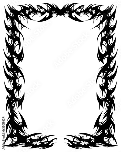 Death metal music frame design ,slamming death metal frame element for flyer, poster or print