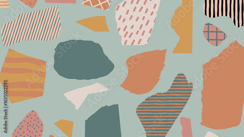 Artistic torn collage background