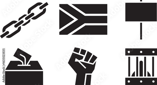 Social Justice Icons Set Equality and Human Rights Theme Vector Illustration Design