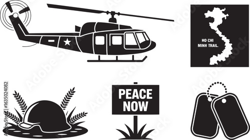 Vietnam War Era A Symbolic Representation of Conflict Peace and Historical Remembrance Imagery
