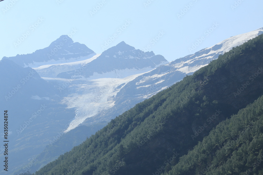 Naklejka premium mountains in the North Caucasus Mountains near Mount Elbrus