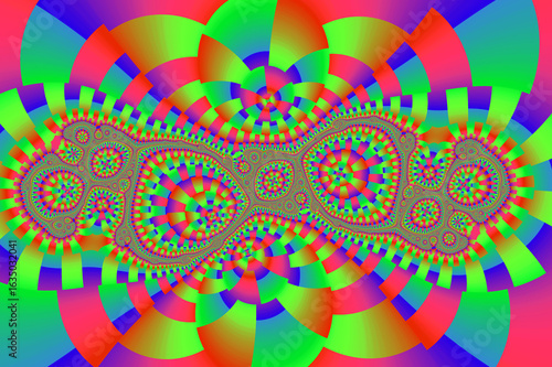 abstract colorful background. Fractal pattern A. Geometric mosaic. Textured, shiny, ornamemental ...