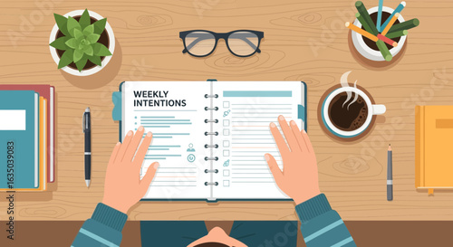 Setting Weekly Intentions And Goals For Productive Work At Home
