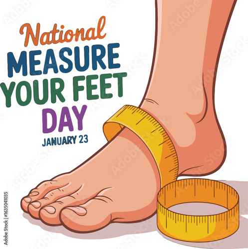 Celebrate National Measure Your Feet Day on January 23rd with a Measuring Tape