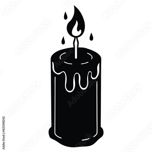 candle with melting wax