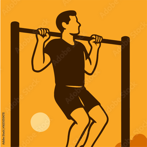 illustration horizontal bar workout vector minimalism
Vector illustration minimalism