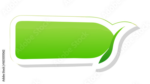 Green leaf banner vector design element for nature and organic concept graphic