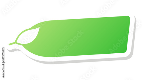 Green leaf banner vector graphic eco friendly design nature element template