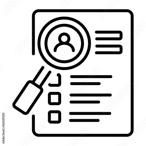 A line style icon showing talent selection