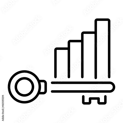 A linear style icon representing success unlock